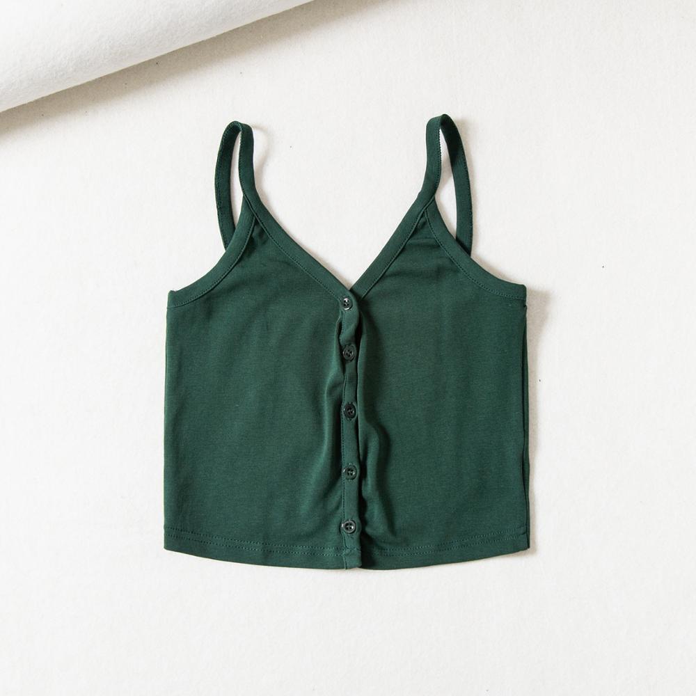 Women Camis Cropped Shirt Solid Basic Slim Top