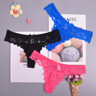 Adjusted Cozy Lace Briefs G Thongs Underwear Lingerie For Women