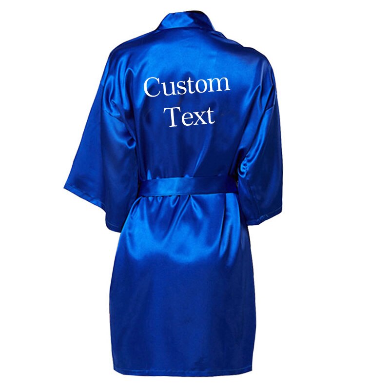 Personalised Bride Robe Custom Name Birthday And Bridesmaid Robe, Dressing Gown Satin Bridal Pajamas