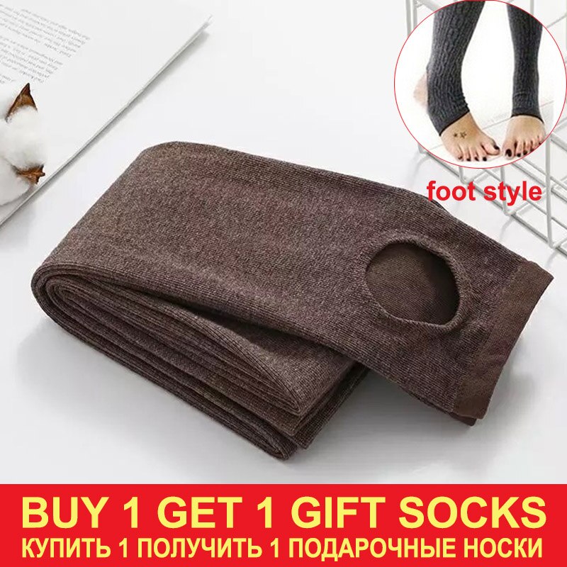 Warm Pantyhose Tights High Elastic Waist Thick Stockings Tights Female Striped Pantyhose 16 Solid Color Autumn Winter Tights