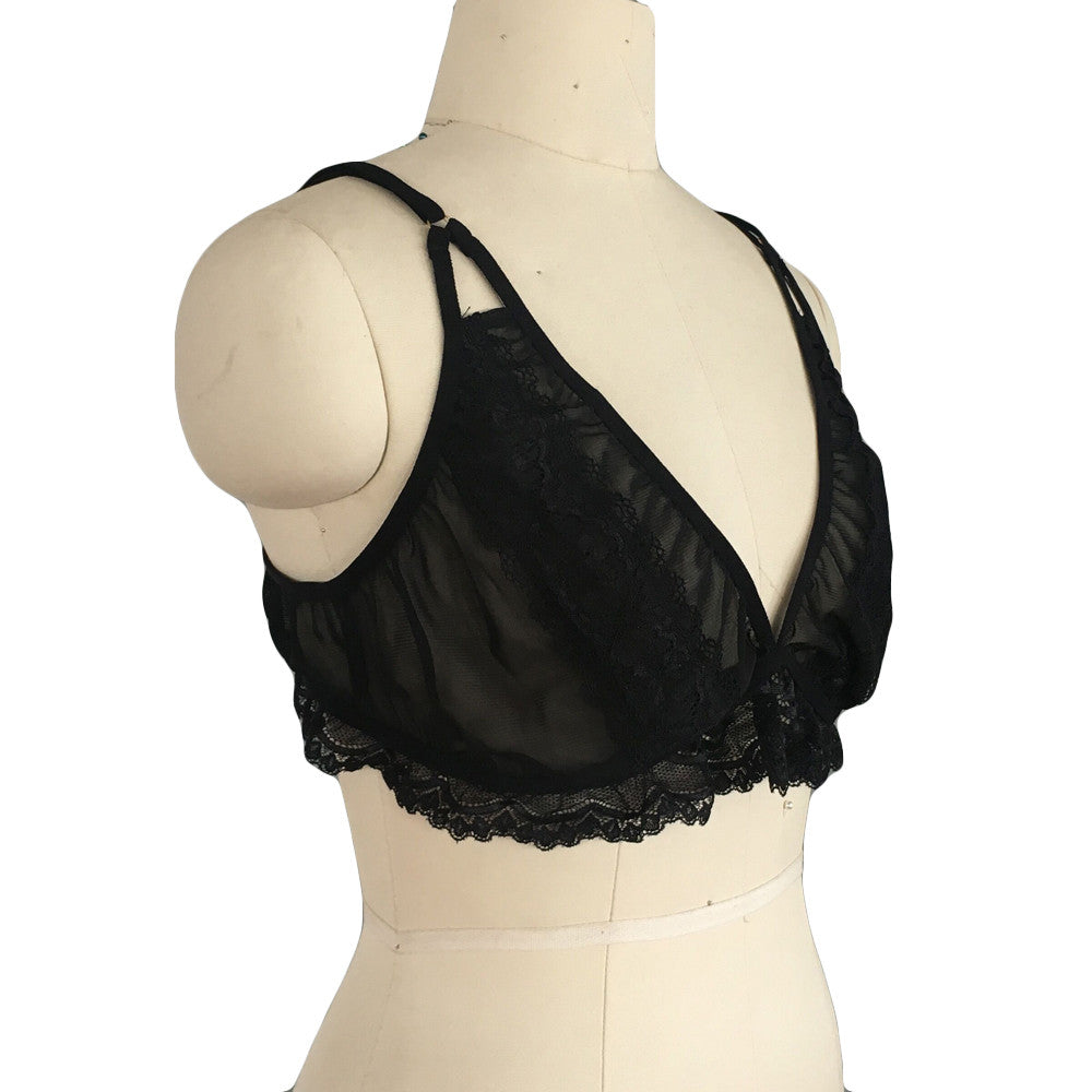 Sexy See-Through Enlarged Bra And Bra