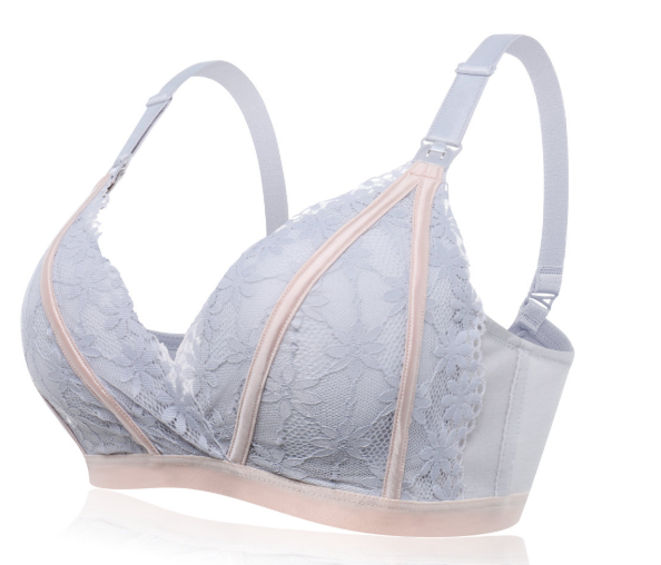 Lace Button Nursing Bra