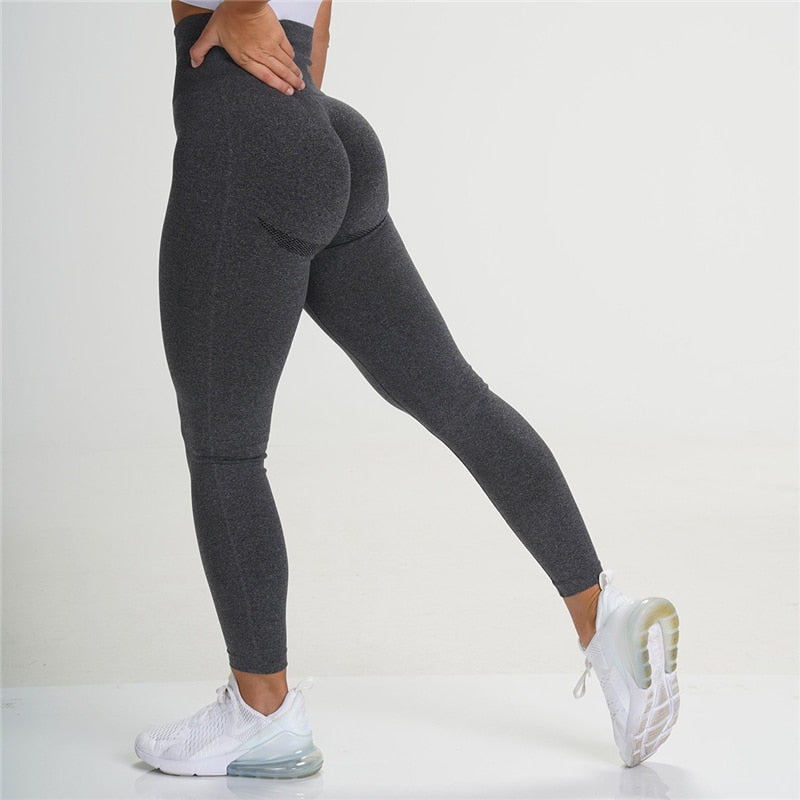 Women Seamless Pants Workout Gym High Waist Fitness Sports Butt Booty Leggings