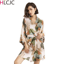 Women Floral Night Robe Fashion Dressing Gown Sleepwear