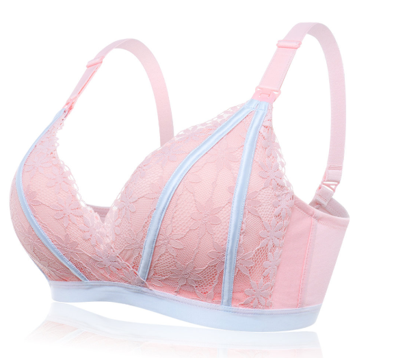 Lace Button Nursing Bra