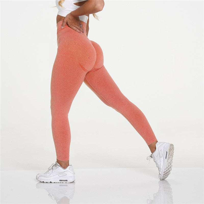 Women Seamless Pants Workout Gym High Waist Fitness Sports Butt Booty Leggings
