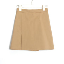 Women Mini Short Skirt Solid Button High Waist Bottom