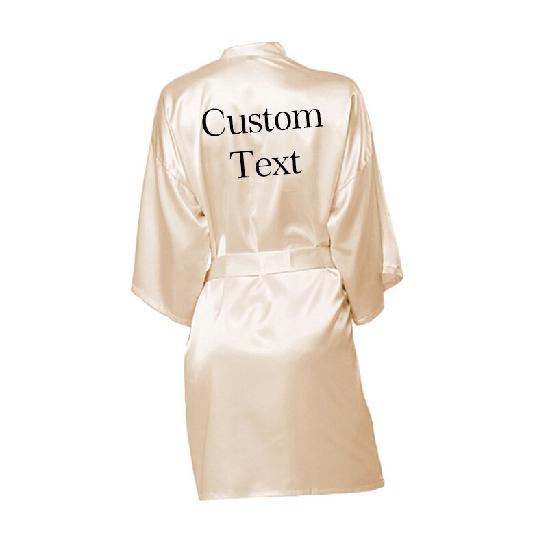 Personalised Bride Robe Custom Name Birthday And Bridesmaid Robe, Dressing Gown Satin Bridal Pajamas