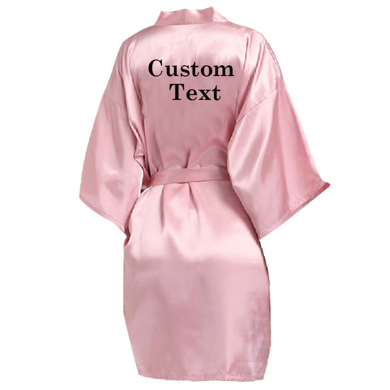 Personalised Bride Robe Custom Name Birthday And Bridesmaid Robe, Dressing Gown Satin Bridal Pajamas