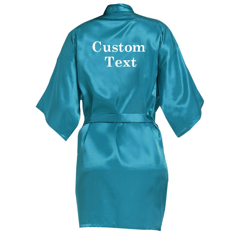 Personalised Bride Robe Custom Name Birthday And Bridesmaid Robe, Dressing Gown Satin Bridal Pajamas