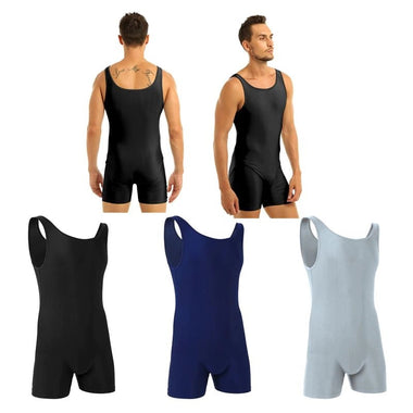 Men&#39;S Gymnastics Leotard Swimsuit Sports Body Swim Bodysuit Bodystocking Swimwear Swimming Bathing Suit Unitard Under Clothes
