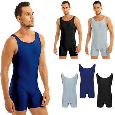Men'S Gymnastics Leotard Swimsuit Sports Body Swim Bodysuit Bodystocking Swimwear Swimming Bathing Suit Unitard Under Clothes