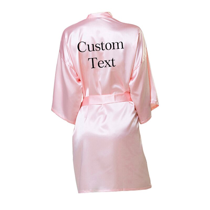 Personalised Bride Robe Custom Name Birthday And Bridesmaid Robe, Dressing Gown Satin Bridal Pajamas