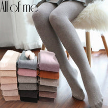 Warm Pantyhose Tights High Elastic Waist Thick Stockings Tights Female Striped Pantyhose 16 Solid Color Autumn Winter Tights