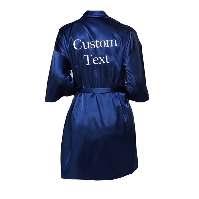 Personalised Bride Robe Custom Name Birthday And Bridesmaid Robe, Dressing Gown Satin Bridal Pajamas
