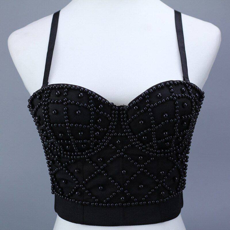 Women Crop Top Tank Sexy Cami Push Up Denim Bra Backless Party Club Vest
