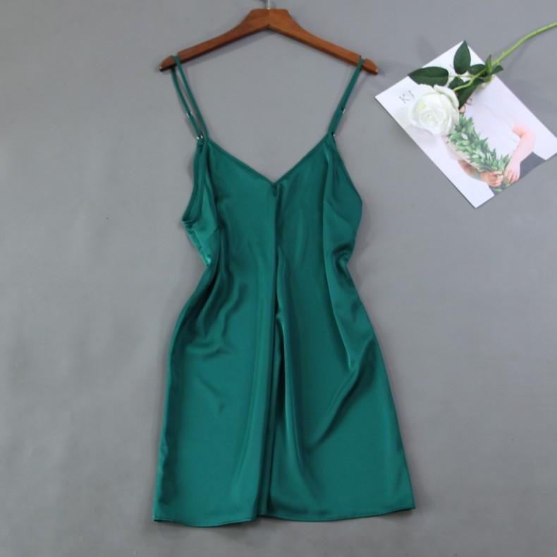 Women Satin Lace Sleepwear 2 PCS Nightgown Sexy Robe Set Bridesmaid Intimate - MinoExpress