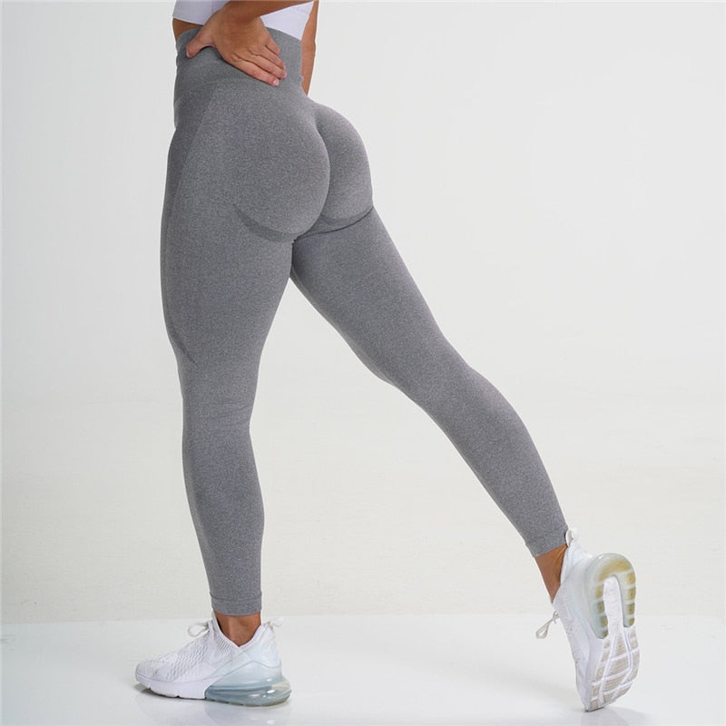 Women Seamless Pants Workout Gym High Waist Fitness Sports Butt Booty Leggings