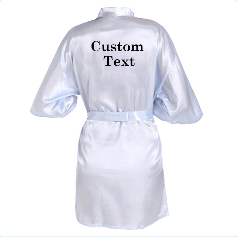 Personalised Bride Robe Custom Name Birthday And Bridesmaid Robe, Dressing Gown Satin Bridal Pajamas