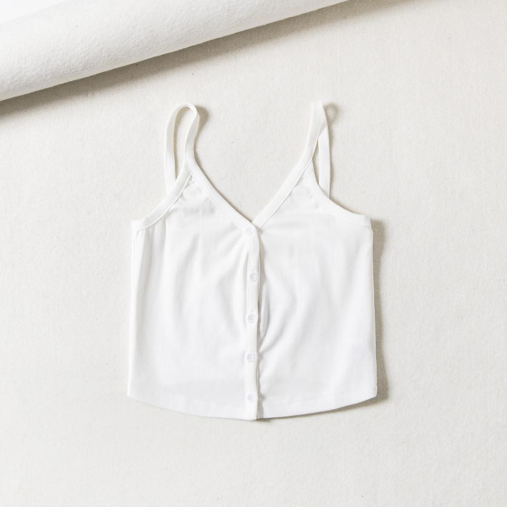 Women Camis Cropped Shirt Solid Basic Slim Top
