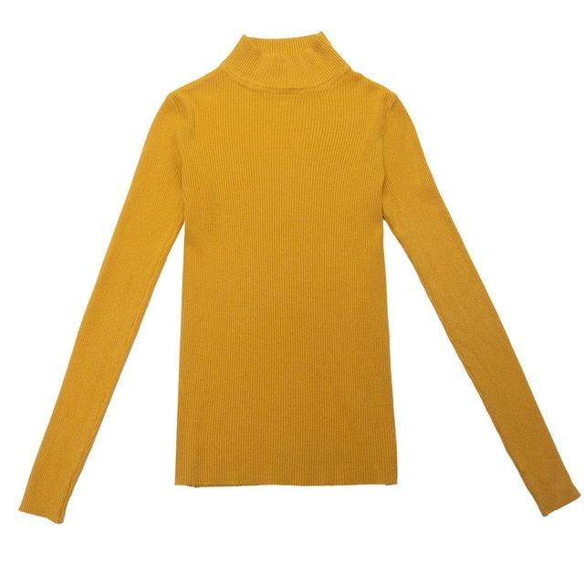 Women Autumn & Winter Vintage Turtleneck Pullovers Casual Loose Long Sleeve Shirts